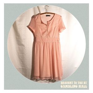 vintage pink chiffon dress 🌼